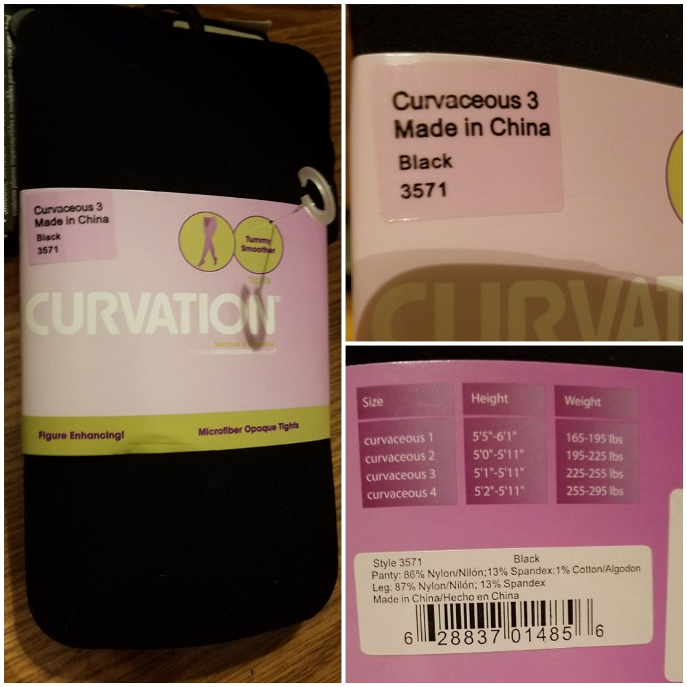 Lane Bryant curvaceous black tights size 3